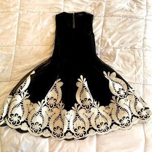 Akira Black Label sleeveless dress for wedding or party. Mesh material.